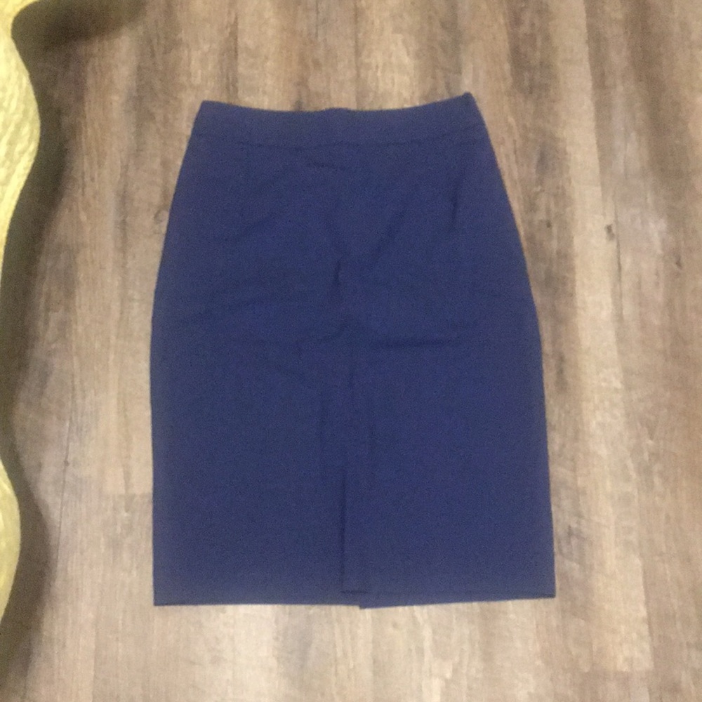Navy blue pencil skirt